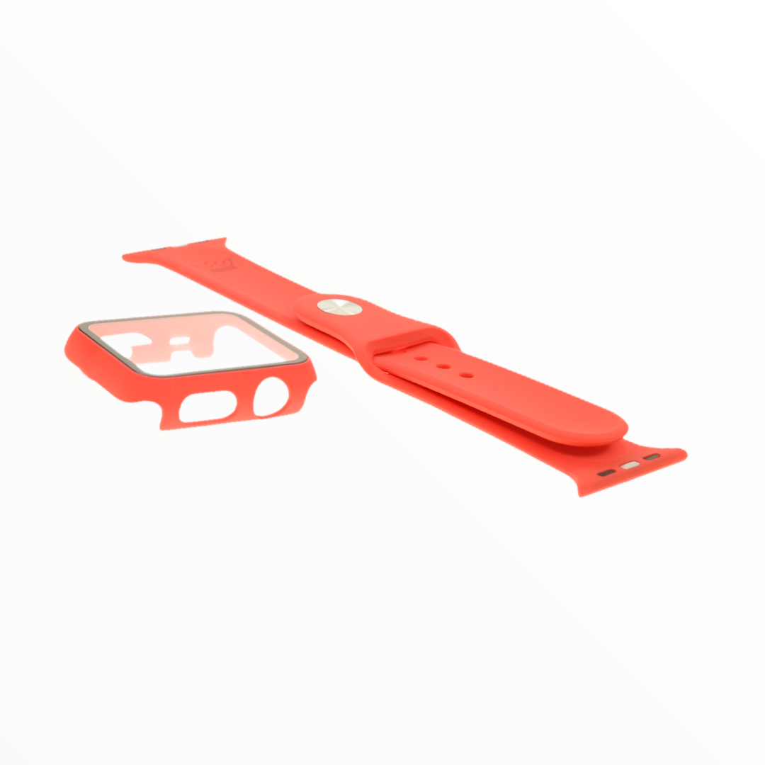 Pulsera el Rey con Bumper y Protector para Apple Watch 42mm - Rojo - PULGGG011