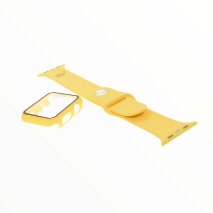 Pulsera y Bumper Amarillo para Apple Watch 44mm - PULGGGG06