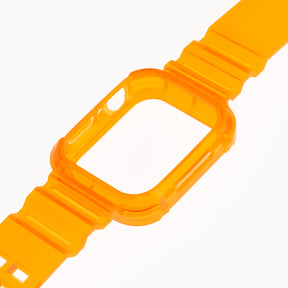Accesorio generico pulsera con bumper rugged apple watch 44 mm color naranja