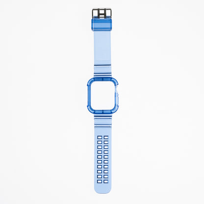 Pulsera y Bumper Rugged Clear 45mm Azul - PULRG10