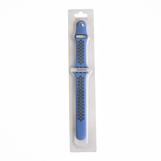 Accesorio el rey pulsera tipo nike apple watch 38 / 40 / 41 mm color azul indigo / negro