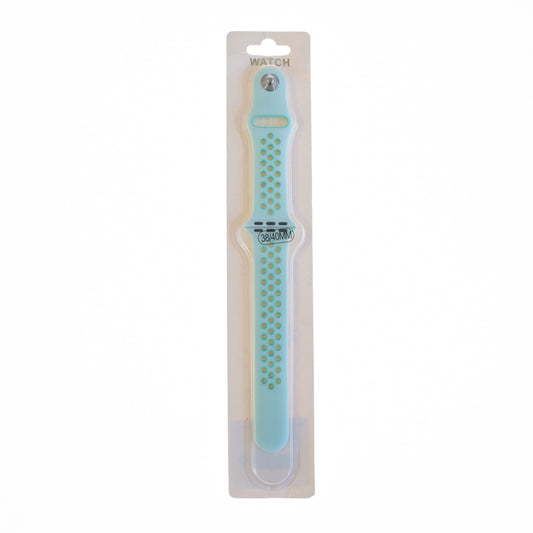 Accesorio el rey pulsera tipo nike apple watch 38 / 40 / 41 mm color menta / azul