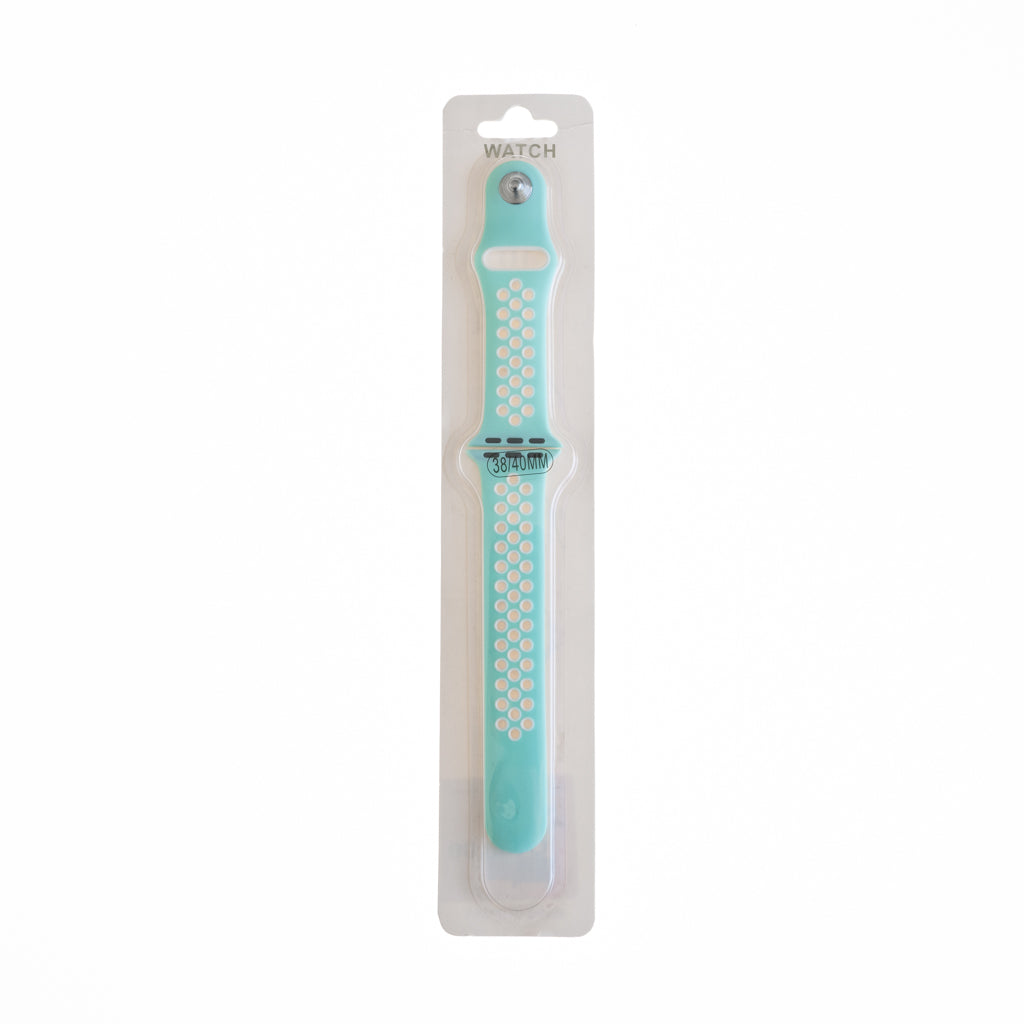 Pulsera Tipo Nike para Apple Watch 42/44/45 mm - Aqua/Blanco - PULTNG08
