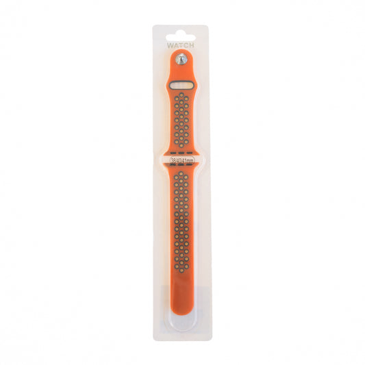 Accesorio el rey pulsera tipo nike apple watch 42 / 44 / 45 mm color gris / naranja