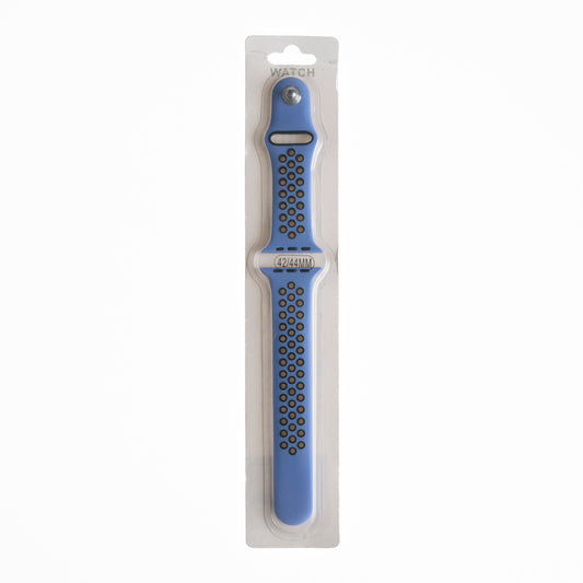 Accesorio el rey pulsera tipo nike apple watch 42 / 44 / 45 mm color azul indigo / negro
