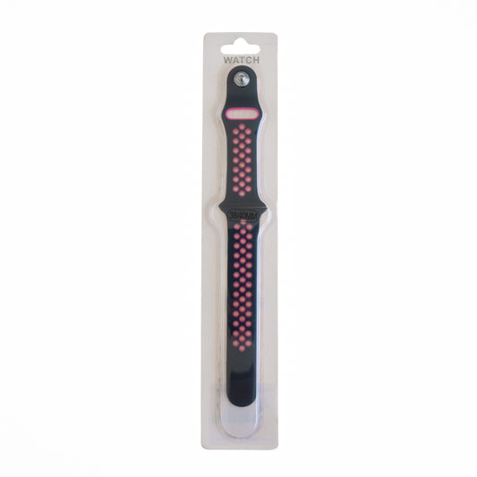 Accesorio el rey pulsera tipo nike apple watch 42 / 44 / 45 mm color fucsia / negro