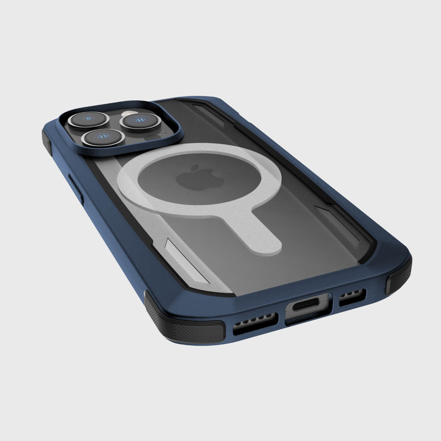 Estuche MagSafe Xdoria Raptic Secure para iPhone 14 Pro - Azul Marino - RAPT163