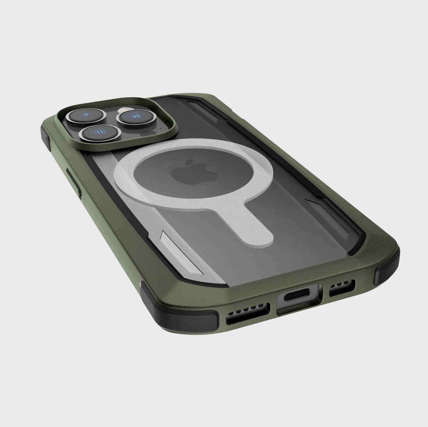 Estuche MagSafe Xdoria Raptic Secure Verde para iPhone 14 Pro - RAPT164