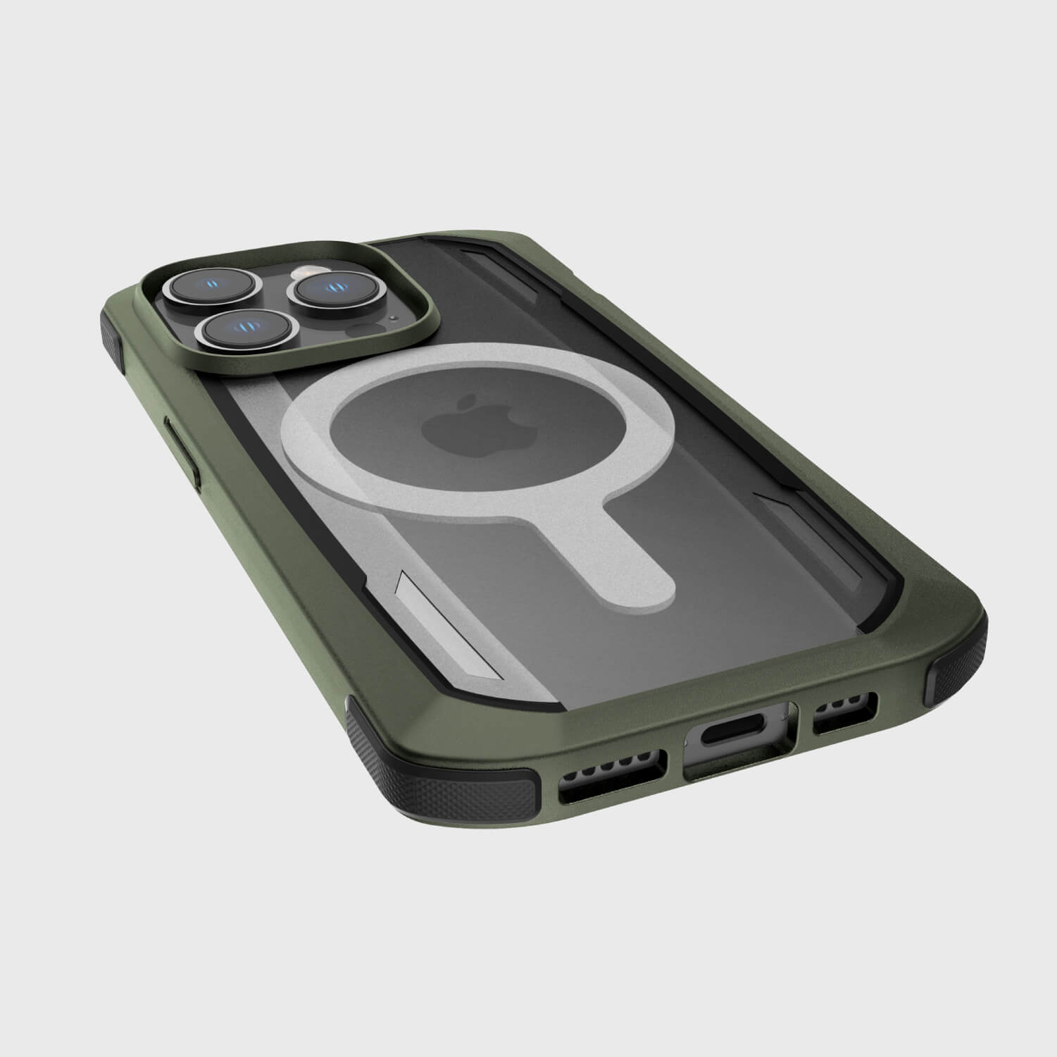 Estuche MagSafe Xdoria Raptic Secure Verde para iPhone 14 Pro - RAPT164