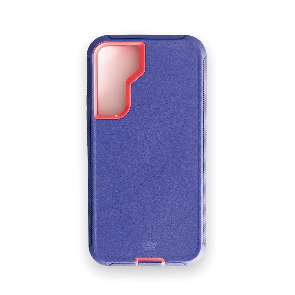 estuche proteccion el rey defender samsung s22 color morado / rosado