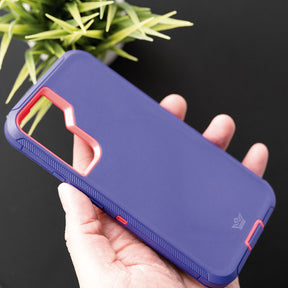 estuches proteccion el rey defender samsung s22 plus color morado / rosado