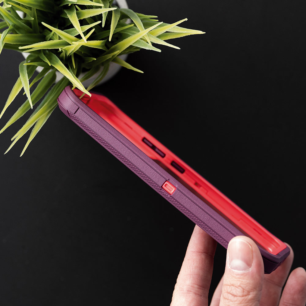 Case el Rey Defender Rojo/Rosado para Samsung S22 Plus - S22PDF05