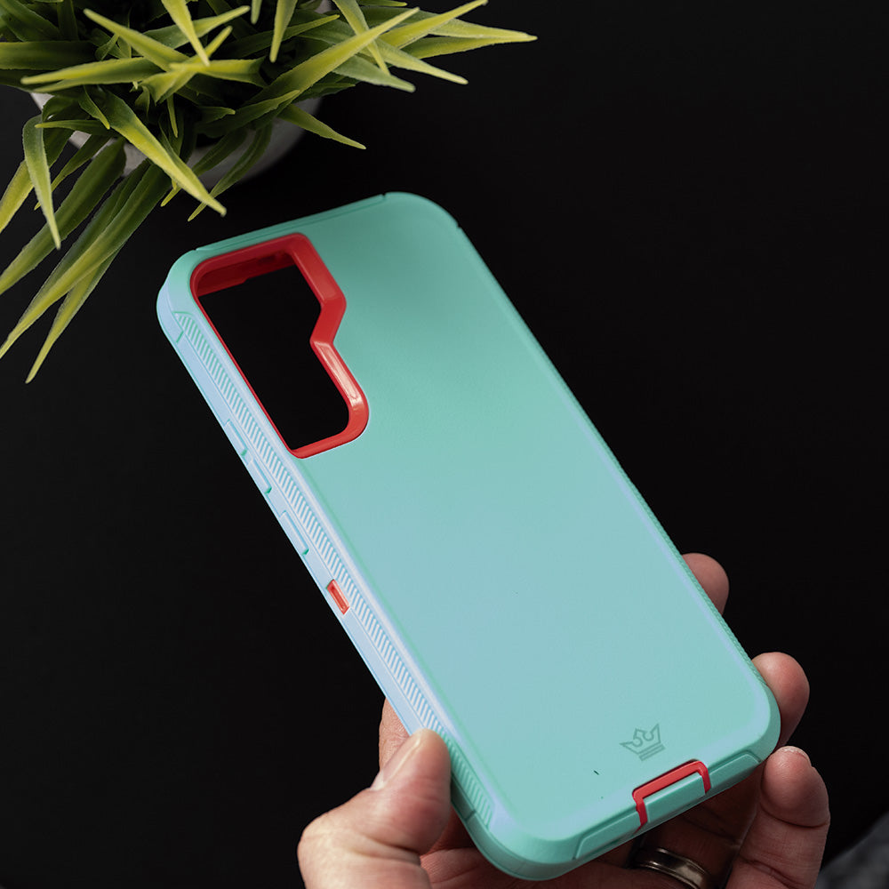 Case el Rey Defender | Samsung S22 Plus | Turquesa/Rosado