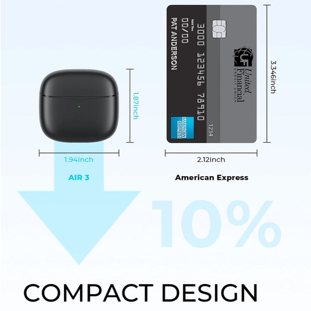 Audifonos soundpeats inalambrico air3 aptx adaptativo con cancelacion de sonido negro