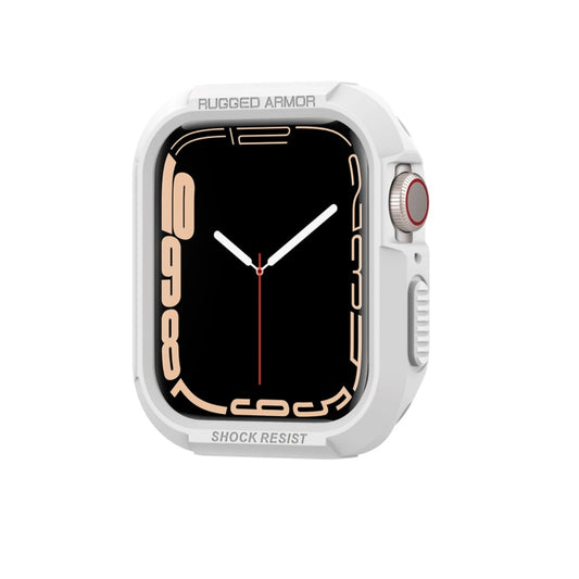 Estuche Spigen Rugged Armor para Apple Watch 44/45 mm - Blanco - SPIAWN02