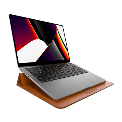 Estuche Clásico Switcheasy Stand Easy Leather para MacBook Pro 15/16 - Café - SWC203