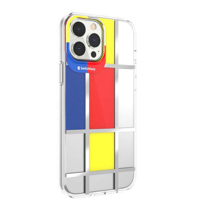 Estuche clasico switcheasy artist apple iphone 13 pro color mondrian