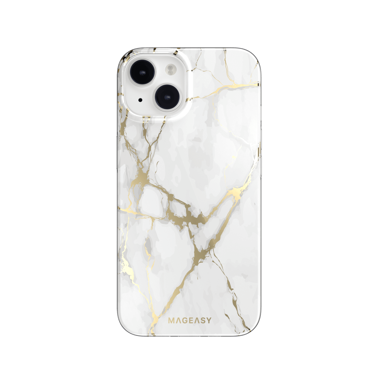 estuche clasico switcheasy marble double layer decoration apple iphone 14 color blanco