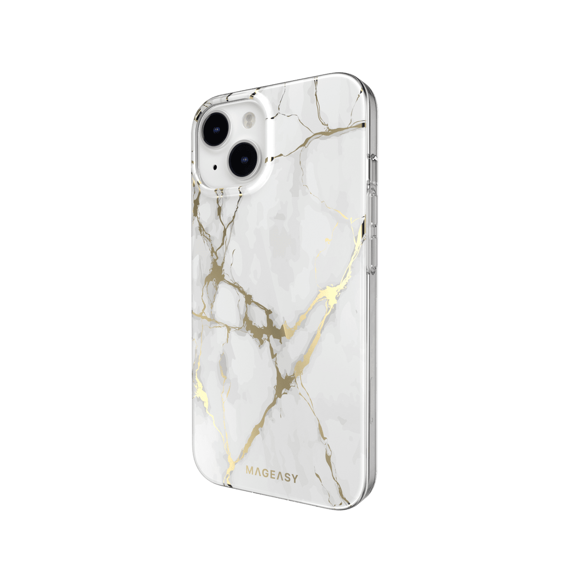 estuches clasico switcheasy marble double layer decoration apple iphone 14 color blanco