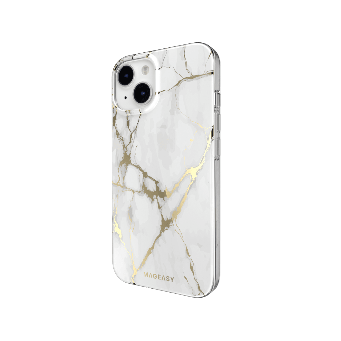 estuche clasico switcheasy marble double layer decoration apple iphone 14 color blanco