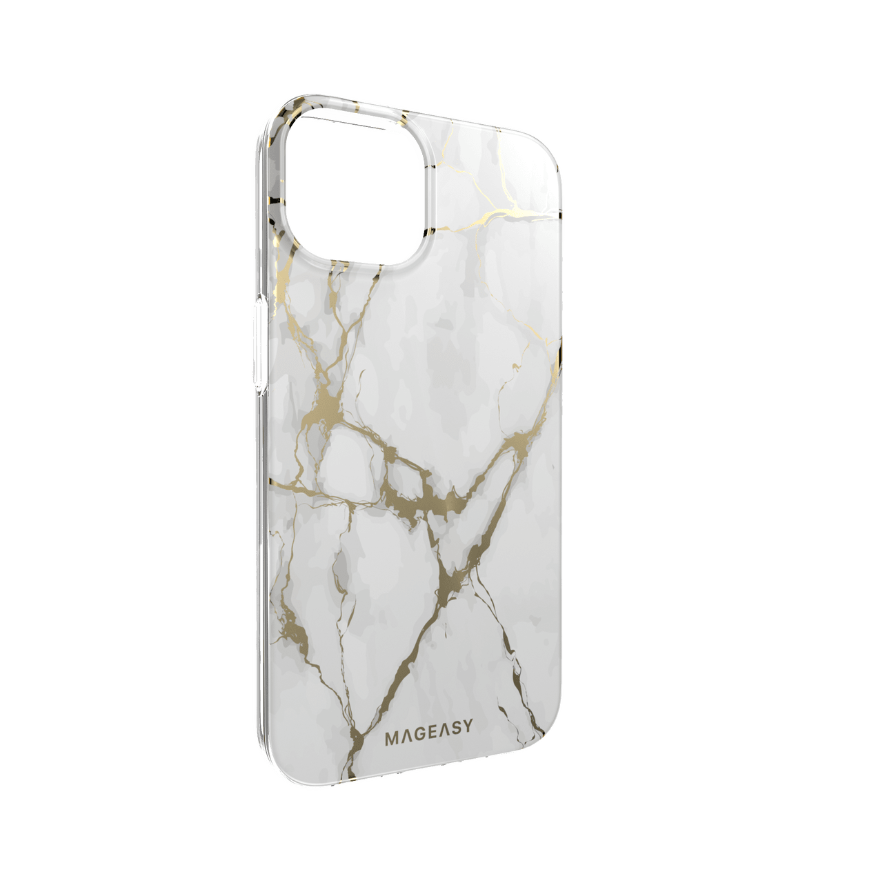 estuche clasico switcheasy marble double layer decoration apple iphone 14 color blanco