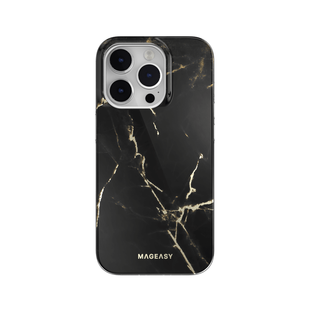 Estuche clasico switcheasy marble apple iphone 14 pro color negro