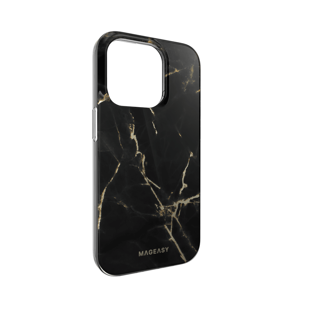 Estuche clasico switcheasy marble apple iphone 14 pro color negro