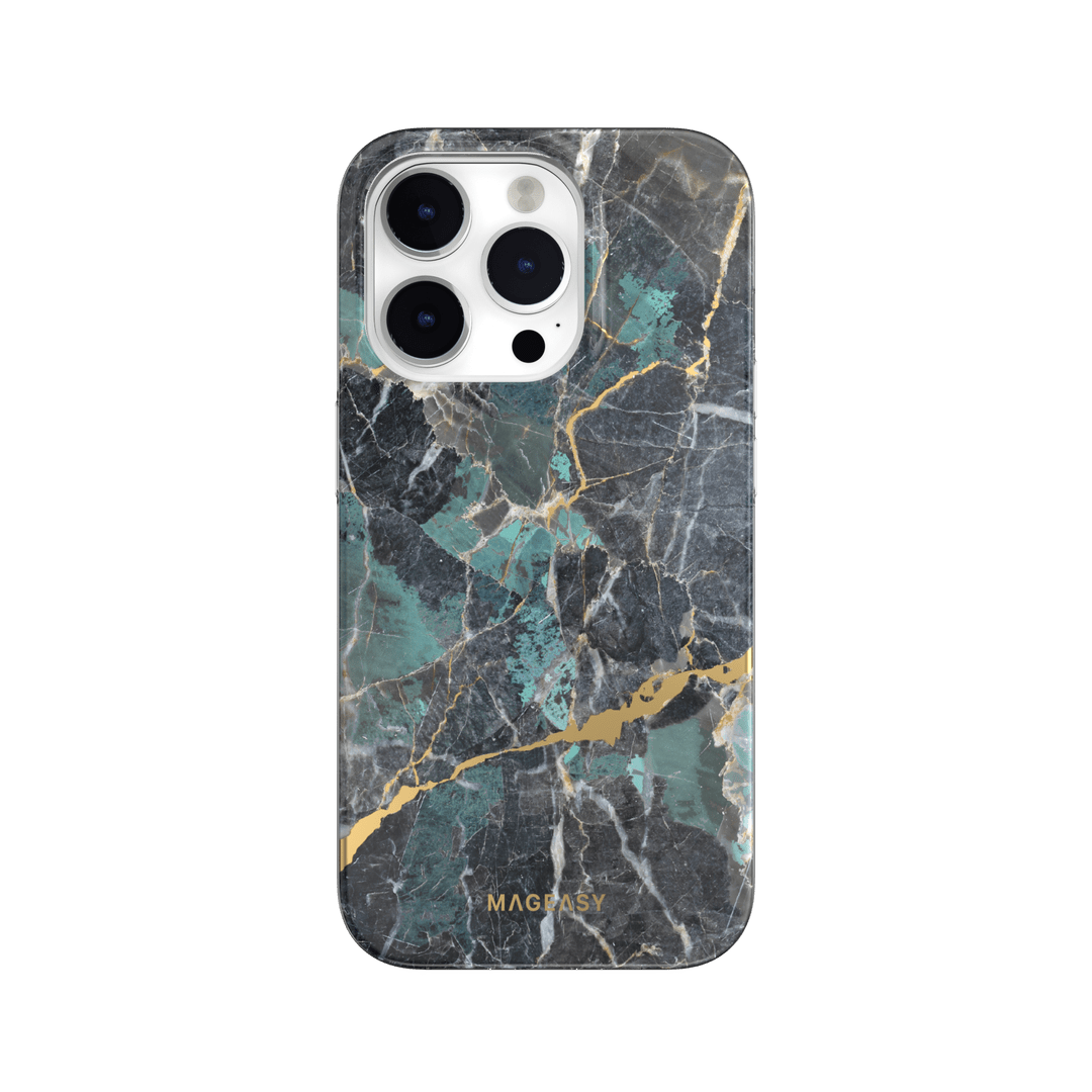 estuche clasico switcheasy marble apple iphone 14 pro color azul