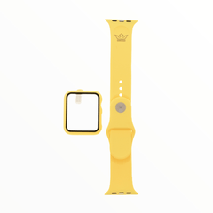 Accesorio el rey pulsera con bumper y protector de pantalla apple watch 42 mm color amarillo - TOP MOVIL