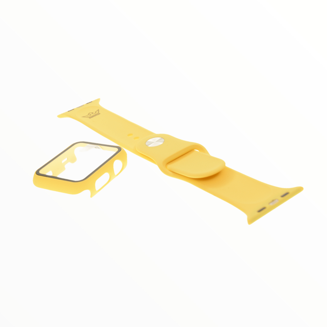 Accesorio el rey pulsera con bumper y protector de pantalla apple watch 42 mm color amarillo - TOP MOVIL