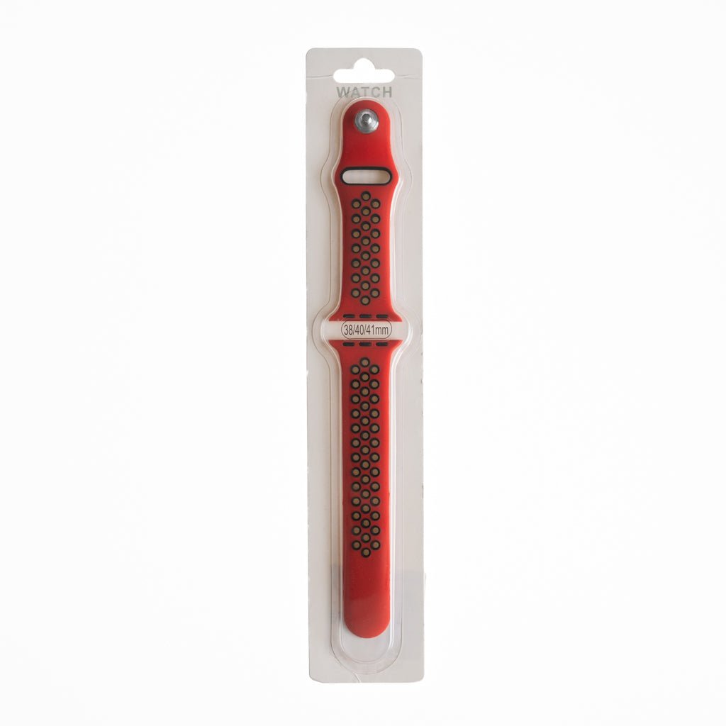 Accesorio el rey pulsera tipo nike apple watch 38 / 40 / 41 mm color rojo / negro - TOP MOVIL