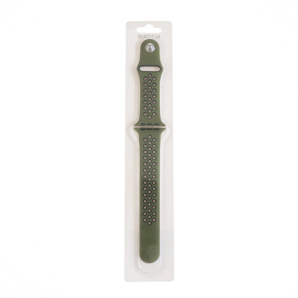 Accesorio el rey pulsera tipo nike apple watch 38 / 40 / 41 mm color verde musgo / negro - TOP MOVIL
