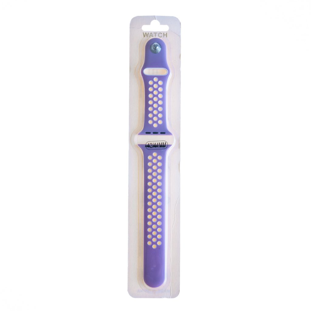 Accesorio El Rey Pulsera Tipo Nike Apple Watch 38 / 40 / 41 Mm Color Violeta / Blanco - TOP MOVIL (B2C)