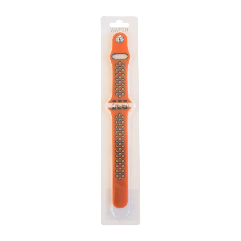 Accesorio el rey pulsera tipo nike apple watch 42 / 44 / 45 mm color gris / naranja - TOP MOVIL