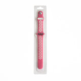 Accesorio El Rey Pulsera Tipo Nike Apple Watch 42 / 44 / 45 Mm Color Rosa Sandia / Blanco - TOP MOVIL (B2C)