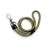 Accesorio el rey strap 1.2 m largo con sujetadora new con colgador de llaves y audifonos color verde militar - TOP MOVIL
