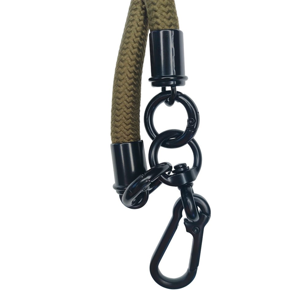 Accesorio el rey strap 8mm 1.2 m largo con sujetadora new con colgador de llaves y audifonos color verde musgo - TOP MOVIL