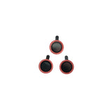 Accesorio el rey vidrio templado camara con borde de metal y diamante para iphone 14 pro color rojo - TOP MOVIL