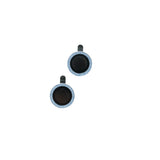 Accesorio el rey vidrio templado camara con borde de metal y diamantepara iphone 14 color azul sierra - TOP MOVIL