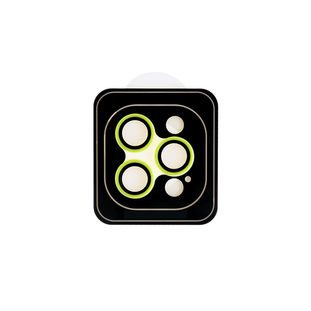 Accesorio el rey vidrio templado camara con borde plastico iphone 12pro / 12pro max color verde limon - TOP MOVIL