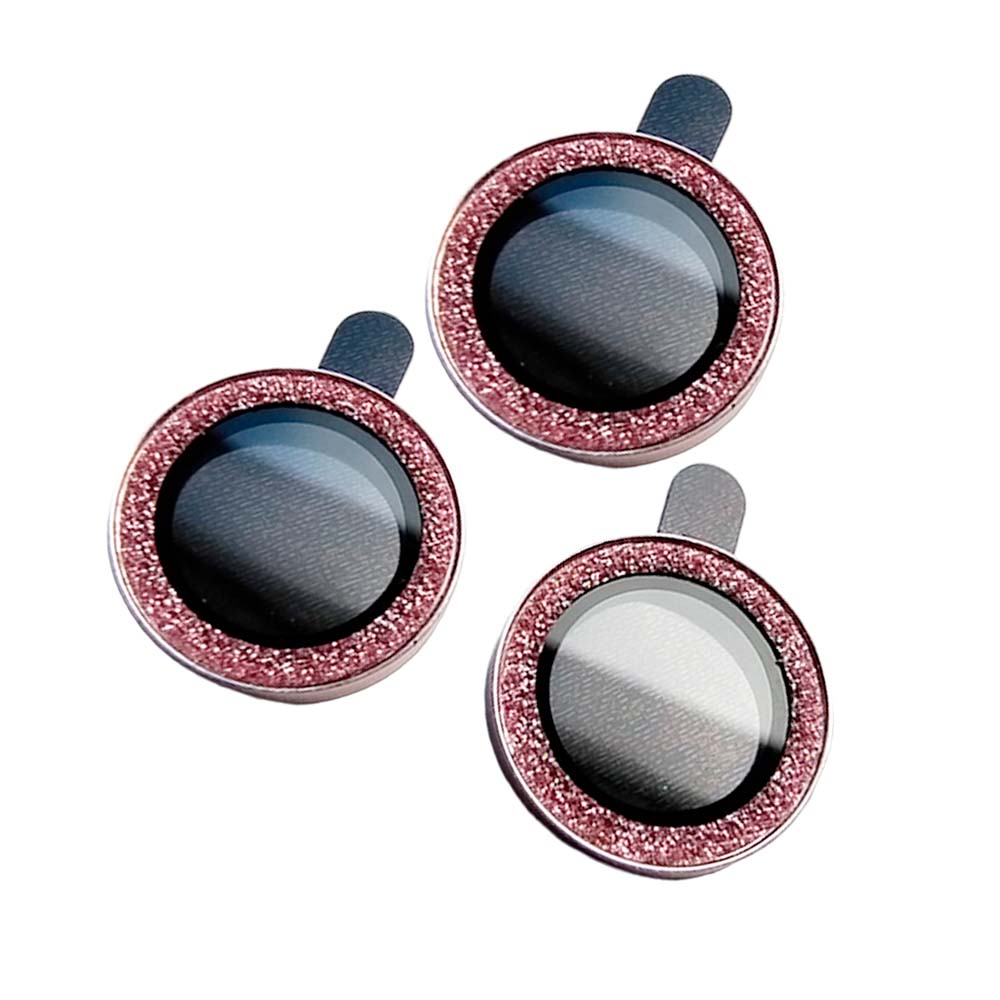 Accesorio el rey vidrio templado camara iphone 15 pro max brillos color rosado - TOP MOVIL