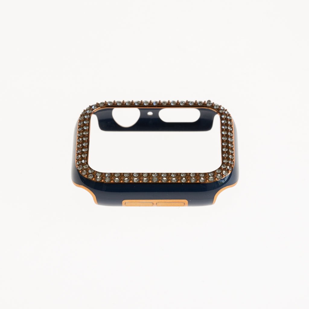 Accesorio Generico Pulsera Con Bumper De Diamantes Apple Watch 38 Mm Color Azul Marino - TOP MOVIL