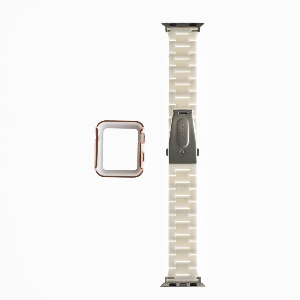 Accesorio Generico Pulsera Con Bumper De Diamantes Apple Watch 38 Mm Color Blanco - TOP MOVIL