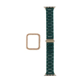 Accesorio generico pulsera con bumper de diamantes apple watch 38 mm color verde marfil - TOP MOVIL