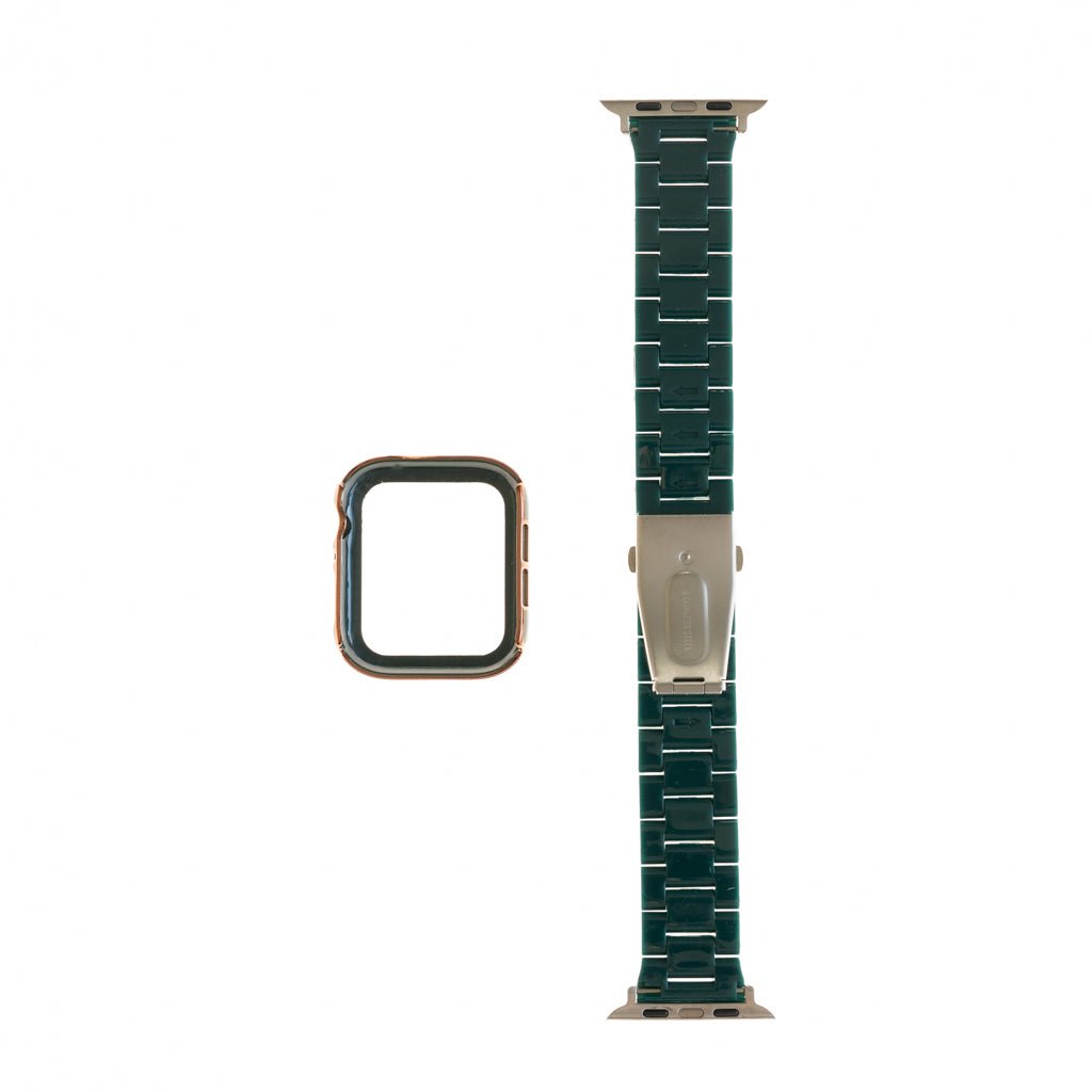 Accesorio generico pulsera con bumper de diamantes apple watch 40 mm color verde marfil - TOP MOVIL