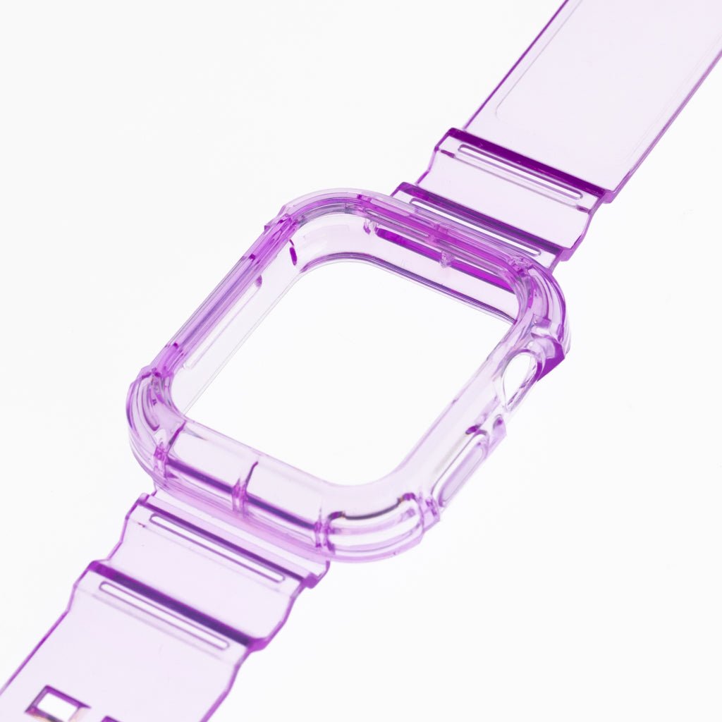 Accesorio generico pulsera con bumper rugged apple watch 44 mm color morado - TOP MOVIL