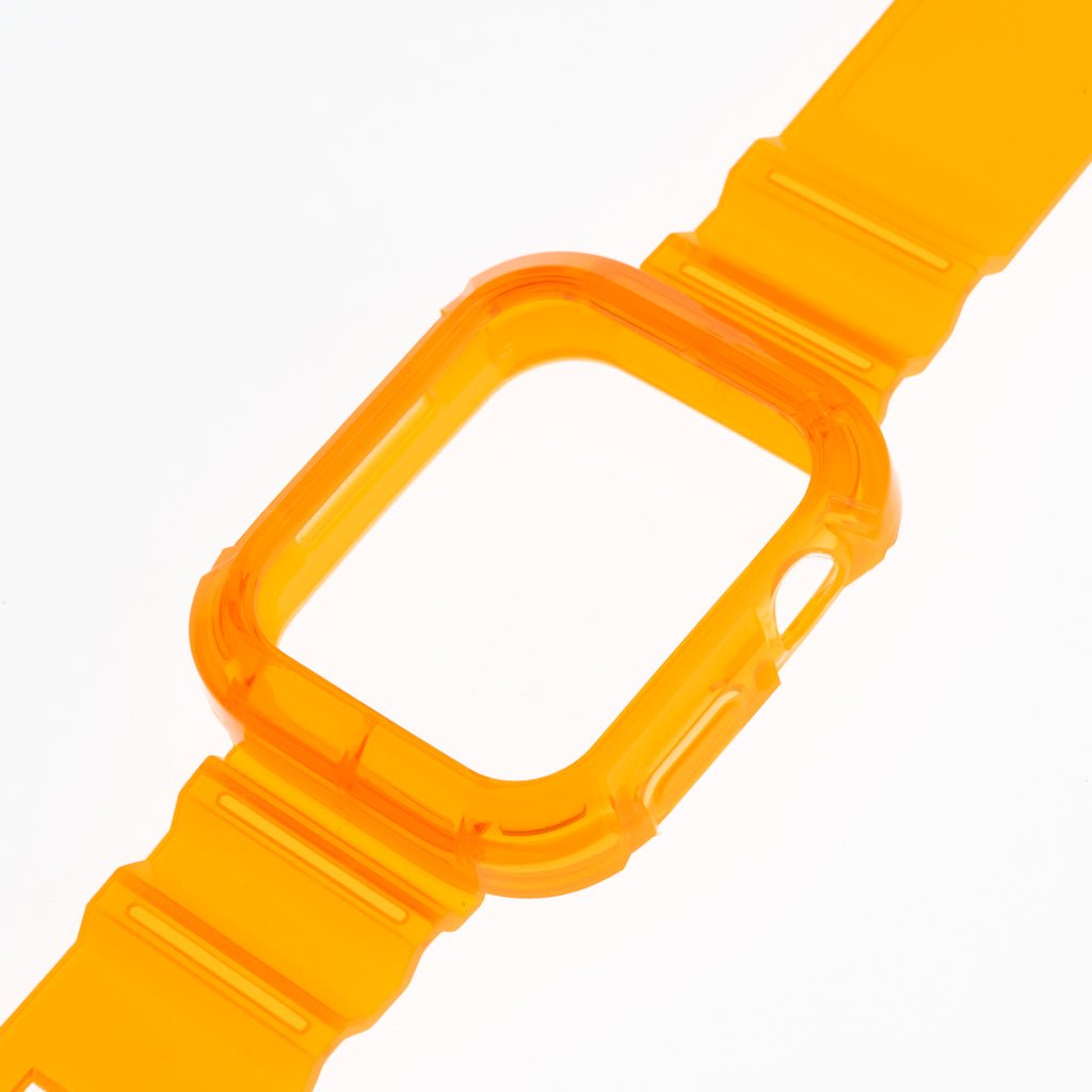 Accesorio Generico Pulsera Con Bumper Rugged Apple Watch 44 Mm Color Naranja - TOP MOVIL