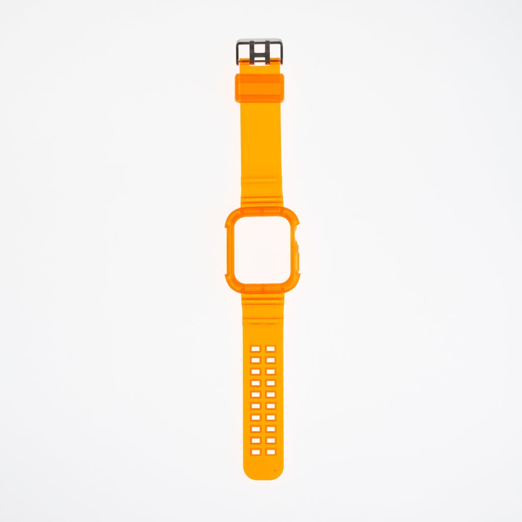 Accesorio Generico Pulsera Con Bumper Rugged Apple Watch 44 Mm Color Naranja - TOP MOVIL