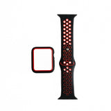 Accesorio generico pulsera nike con bumper apple watch 41 mm color negro / rojo - TOP MOVIL