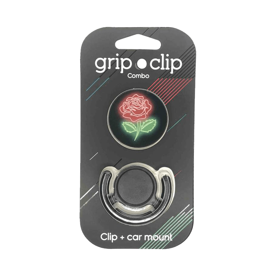 Accesorio grip clip flor neon con holder - TOP MOVIL